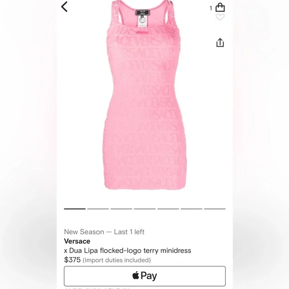 Versace
× Dua Lipa flocked-logo terry minidress - Picture 2 of 3